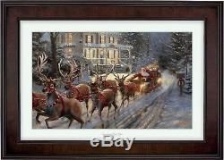 Thomas Kinkade Studios Here Comes Santa Claus 2018 eBay Christmas Print