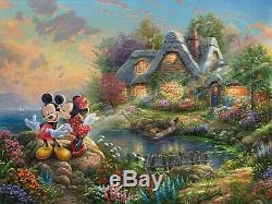Thomas Kinkade Studios Mickey Mouse Set of 7 Sweetheart Valentine's Art Prints
