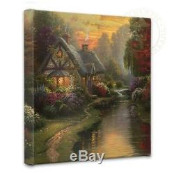 Thomas Kinkade The Cottages Wrap 14 x 14 Gallery Wrapped Canvas (Set of 3)