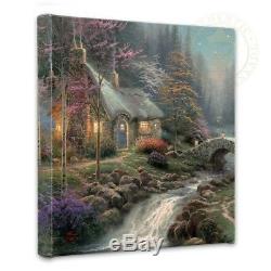 Thomas Kinkade The Cottages Wrap 14 x 14 Gallery Wrapped Canvas (Set of 3)