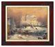 Thomas Kinkade Victorian Christmas Ii Canvas Classic (brandy Frame)