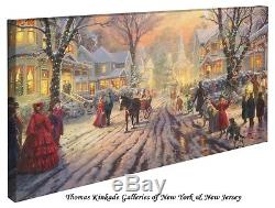 Thomas Kinkade Wrap A Victorian Christmas Carol 16 x 31 Wrapped Canvas