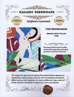 Tom Wesselmann -Vintage Print 11x14 Mat FRAME READY Hand Signed Signature