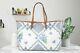 Tory Burch 80114 Kerrington Terrace Ditsy Floral Printed Leather Square Tote Bag
