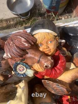 Trio Vintage Bossons Chalkware Heads 1959 JOBLOT 40/50 Different Pieces