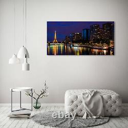 Tulup Acrylic Glass Print Wall Art Image 120x60cm Paris by night