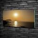 Tulup Glass Print Wall Art Image Picture 100x50cm Sunset Sea