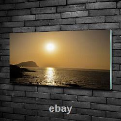 Tulup Glass Print Wall Art Image Picture 100x50cm Sunset sea