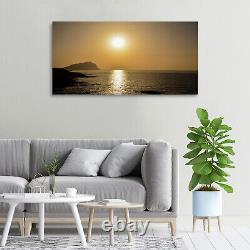 Tulup Glass Print Wall Art Image Picture 100x50cm Sunset sea