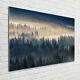 Tulup Glass Print Wall Art Image Picture 100x70cm Fog Over The Forest