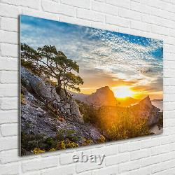 Tulup Glass Print Wall Art Image Picture 100x70cm Sunset