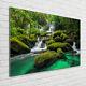 Tulup Glass Print Wall Art Image Picture 100x70cm Waterfall In The Forest