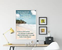 Twenty Years From Now Motivational Quote Poster Art Print Beach Motivation