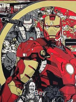 Tyler Stout Iron Man 2 Signed By Stan Lee Mondo Print Movie Poster Avengers Art