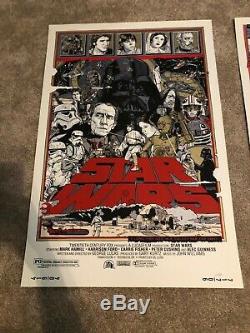 Tyler Stout Original STAR WARS Trilogy Set Mondo Poster Screen Print