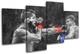 Ufc Grunge Khabib Nurmagomedov Sports Multi Canvas Wall Art Picture Print