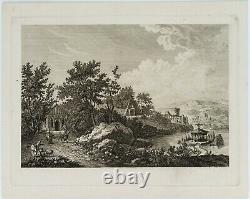 Unknown (19th century), Arcadian landscape with temples and chapels, around 1800, wheel