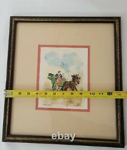 Urbain Huchet Hand Signed & Numbered 167/275 Color Lithograph The Cart Framed