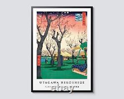 Utagawa Hiroshige Plum Garden in Kamata Print, Traditional Japanese Woodblock