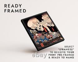 Utagawa Kuniyoshi Skeleton Specter, Traditional Japanese Woodblock Wall Art