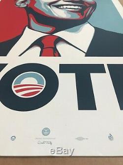 VOTE Shepard Fairey Art Print Obama Limited Poster #d/5000 Obey Giant Banksy