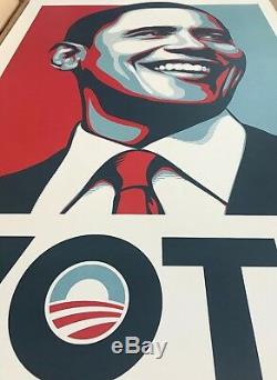 VOTE Shepard Fairey Art Print Obama Limited Poster #d/5000 Obey Giant Banksy