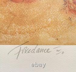 Very Large Joy Kirton Smith Firedance IV Artists Proof Hand Signed Embossed