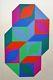 Victor Vasarely Fondation Maeght Hand Signed Numbered Edition 56/200 Serigraph