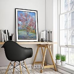 Vincent Van Gogh The Pink Peach Tree in Blossom 1888 (V2) Poster Painting Gift