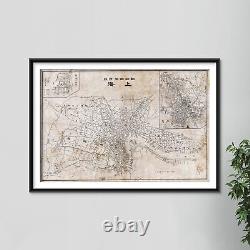 Vintage Map of Shanghai From 1932 Photo Print Poster Gift Old Ancient Historic