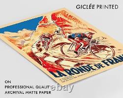 Vintage Tour de France 1939 Cycling Poster Print, Retro Sports Wall Art Decor