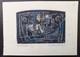 Vintage Print Mid 20th Century Coloured Wood Block