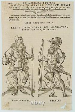W. LAZIUS (1514-1565), Longobardus & Herulus, 1557, Woodcut