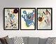 Wassily Kandinsky Set Of 3 Paintings, Art Print Poster, Stars Composition 8