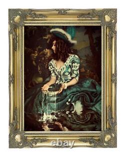 Water is Not Enough Canvas Portrait Wall Art Wood Frame Artwork Room Home Decor
