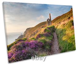 Wheal Coates Cornwall Picture SINGLE CANVAS WALL ART Print