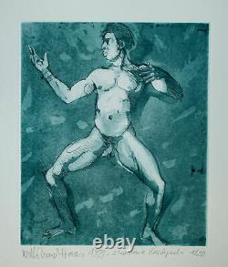 Willibrord Haas-S'nackerte kaschper/MALE NUDE ETCHING 1999 1/20