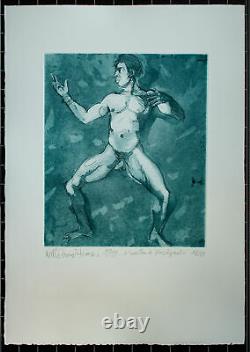 Willibrord Haas-S'nackerte kaschper/MALE NUDE ETCHING 1999 1/20