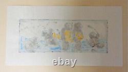 Woodblock print? Spring Walk? Printmaker Fuhito Fujimiya Cat picture