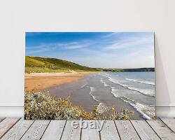 Woolacombe beach, Devon, England. Coastal image beach scene canvas picture