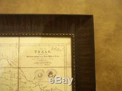 1841 République Du Texas Carte Encadrée John Arrowsmith