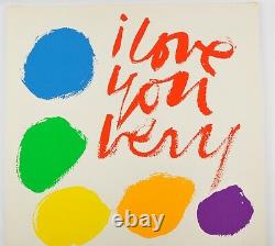 1970 I Love You Very Par Sœur Mary Corita Kent Serigraph