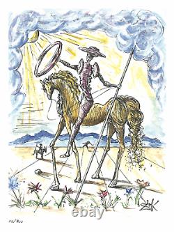 2 Don Quichotte Signé /numbered Ltd Ed Prints Picasso & Salvador Dali (non Encadré)