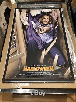 À La Main Mondo Jason Edmiston Affiche Signée Halloween 40e Laurie Strode Sold Out