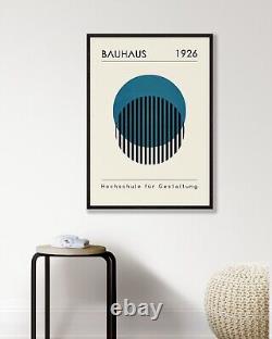 Affiche Bauhaus, Affiche, Art mural bleu, Art mural minimaliste, Art du milieu du siècle