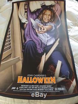 Affiche D'art De Jason Edmiston Halloween 40e Mondo Affiche Laurie Strode Signed # 101