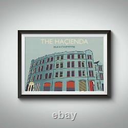 Affiche De Voyage De Hacienda Manchester Encadrée De Seau Vintage