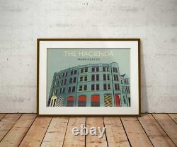 Affiche De Voyage De Hacienda Manchester Encadrée De Seau Vintage