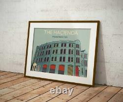 Affiche De Voyage De Hacienda Manchester Encadrée De Seau Vintage