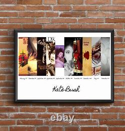 Affiche d'art de couverture de plusieurs albums de Kate Bush pour l'anniversaire / la fête des mères / la fête des pères.